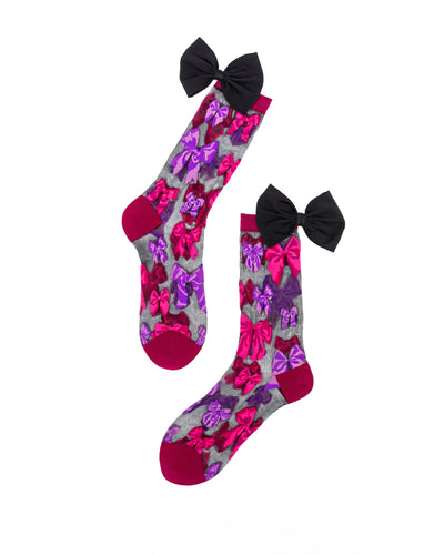 Sock candy big bow energy girly bow socks for women